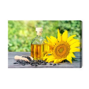 Peinture sur toile Tournesol Avec Des Noyaux Et De L'huile – Image 2