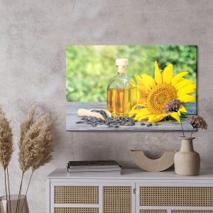 Peinture sur toile Tournesol Avec Des Noyaux Et De L'huile – Image 3