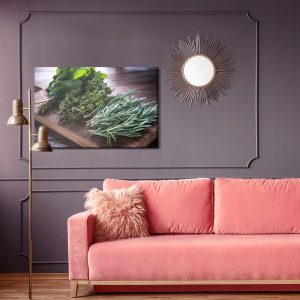 Peinture sur toile Paquets D'herbes Sur Une Planche De Bois – Image 4