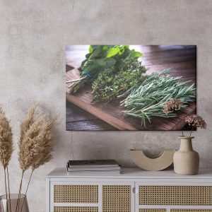 Peinture sur toile Paquets D'herbes Sur Une Planche De Bois – Image 3