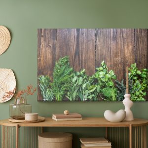 Peinture sur toile Herbes Fraîches Sur Bois – Image 5
