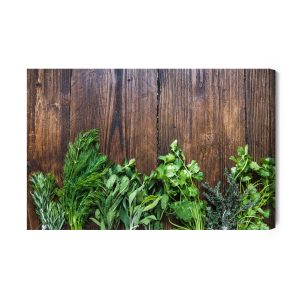 Peinture sur toile Herbes Fraîches Sur Bois – Image 2