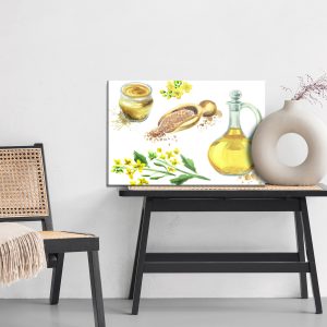 Peinture sur toile Épices Et Fleurs Peintes À L'aquarelle – Image 6