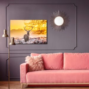 Peinture sur toile Cerf Au Lever Du Soleil – Image 4