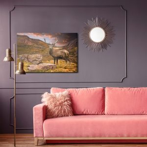 Peinture sur toile Cerf Dans Les Montagnes – Image 4