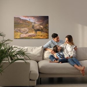 Peinture sur toile Cerf Dans Les Montagnes – Image 7