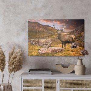 Peinture sur toile Cerf Dans Les Montagnes – Image 3