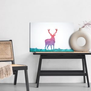 Peinture sur toile Abstraction Colorée Avec Des Cerfs – Image 6