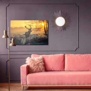 Peinture sur toile Cerf Le Matin – Image 4