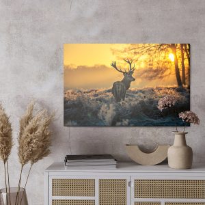 Peinture sur toile Cerf Le Matin – Image 3