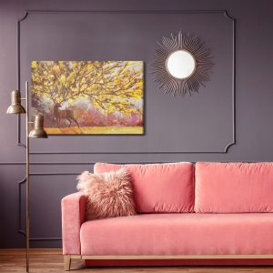 Peinture sur toile Nature Avec Aquarelle De Cerf – Image 4