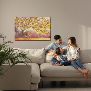 Peinture sur toile Nature Avec Aquarelle De Cerf – Image 7