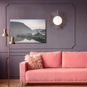 Peinture sur toile Cerf Au Bord Du Lac – Image 4