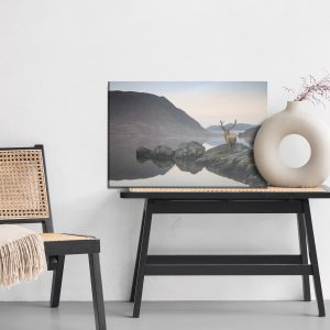 Peinture sur toile Cerf Au Bord Du Lac – Image 6