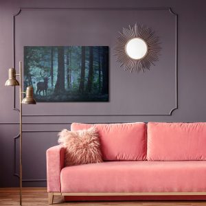 Peinture sur toile Un Cerf Dans Une Forêt Sombre – Image 4