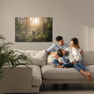 Peinture sur toile Cerf Et Rayons Du Soleil – Image 7