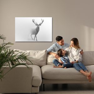 Peinture sur toile Cerf En Noir Et Blanc – Image 7