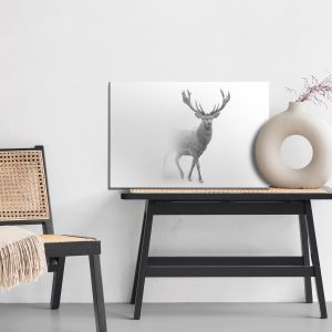 Peinture sur toile Cerf En Noir Et Blanc – Image 6