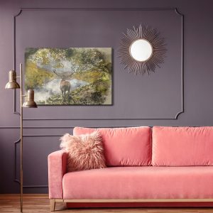 Peinture sur toile Un Cerf Sur La Rivière – Image 4