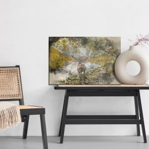 Peinture sur toile Un Cerf Sur La Rivière – Image 6