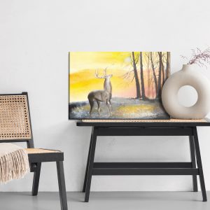 Peinture sur toile Paysage Avec Un Cerf – Image 6