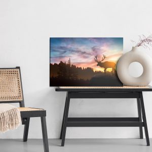 Peinture sur toile Cerf Au Coucher Du Soleil – Image 6