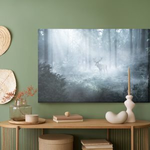 Peinture sur toile Un Cerf Dans Une Forêt Sombre – Image 5