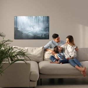 Peinture sur toile Un Cerf Dans Une Forêt Sombre – Image 7
