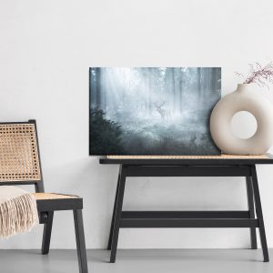 Peinture sur toile Un Cerf Dans Une Forêt Sombre – Image 6