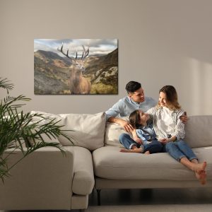 Peinture sur toile Cerf Sur Fond De Montagnes – Image 7