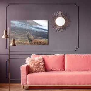 Peinture sur toile Le Cerf Majestueux Sur Fond De Montagnes – Image 4