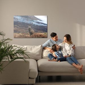Peinture sur toile Le Cerf Majestueux Sur Fond De Montagnes – Image 7