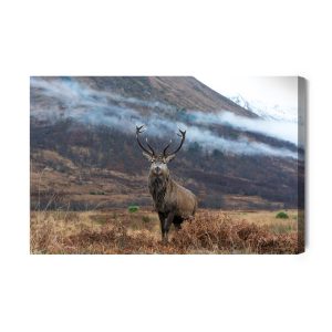 Peinture sur toile Le Cerf Majestueux Sur Fond De Montagnes – Image 2