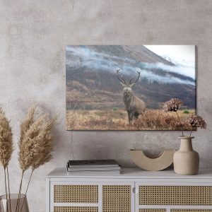 Peinture sur toile Le Cerf Majestueux Sur Fond De Montagnes – Image 3