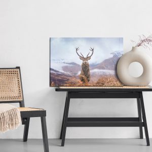 Peinture sur toile Cerf Et Montagnes D'hiver – Image 6