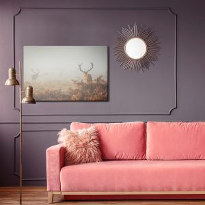 Peinture sur toile Cerf Dans Le Brouillard – Image 4