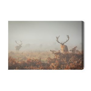 Peinture sur toile Cerf Dans Le Brouillard – Image 2