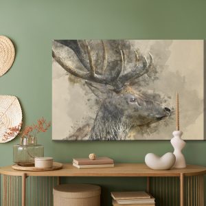 Peinture sur toile Cerf Aux Gros Bois – Image 5