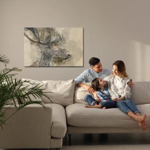 Peinture sur toile Cerf Aux Gros Bois – Image 7
