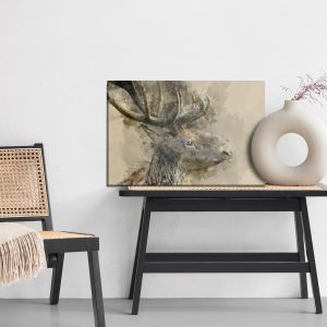 Peinture sur toile Cerf Aux Gros Bois – Image 6