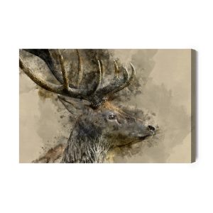 Peinture sur toile Cerf Aux Gros Bois – Image 2