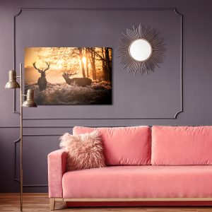 Peinture sur toile Cerf Le Matin – Image 4