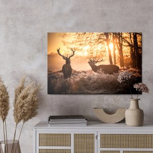 Peinture sur toile Cerf Le Matin – Image 3