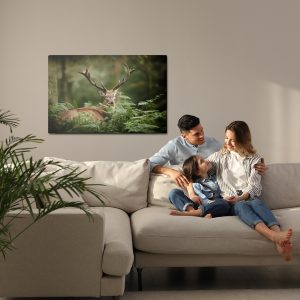 Peinture sur toile Un Cerf Dans Le Vert – Image 7
