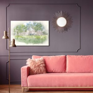 Peinture sur toile L'aquarelle Royal Łazienki – Image 4