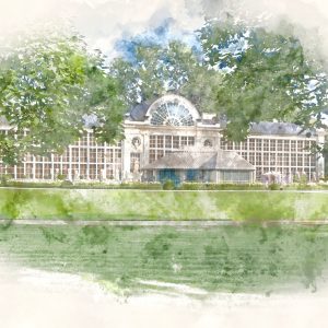 Peinture sur toile L'aquarelle Royal Łazienki – Image 1