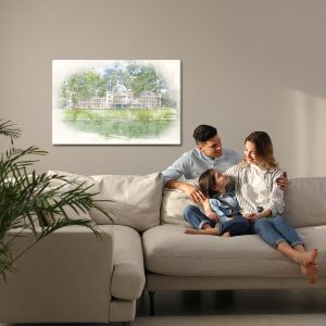 Peinture sur toile L'aquarelle Royal Łazienki – Image 7