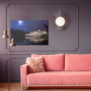 Peinture sur toile Palais À Varsovie La Nuit – Image 4