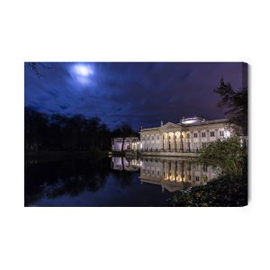 Peinture sur toile Palais À Varsovie La Nuit – Image 2