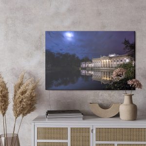 Peinture sur toile Palais À Varsovie La Nuit – Image 3
